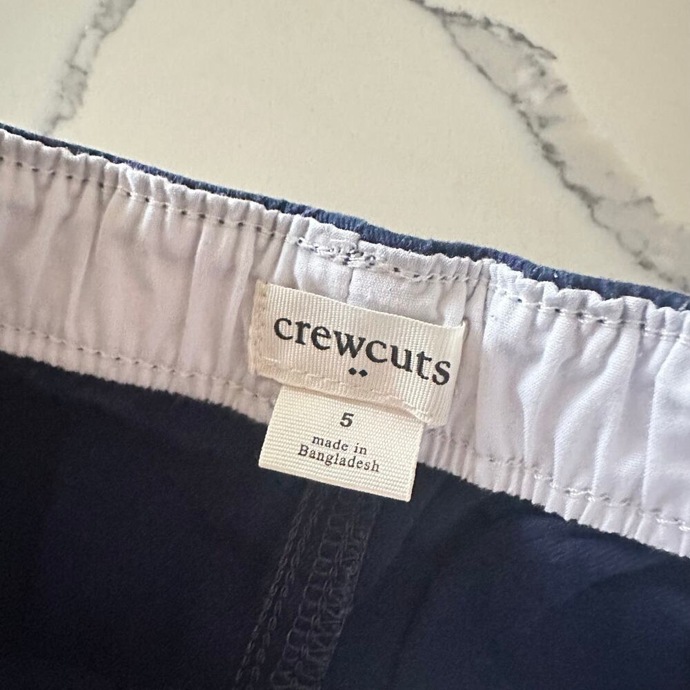 Crewcuts Girls' Twill Ruffle-Trim Shorts - Size 5 - Navy - Picture 4 of 4